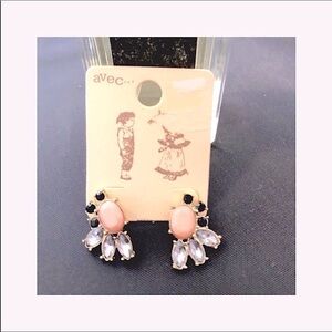 CRYSTAL POST STATEMENT EARRINGS #110